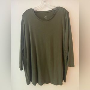 J JILL Pima Cotton 3/4 Sleeve Shirt